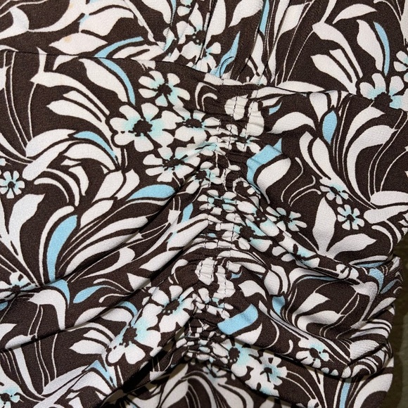 Cato Brown and White Floral Midi Dress - Picture 4 of 5